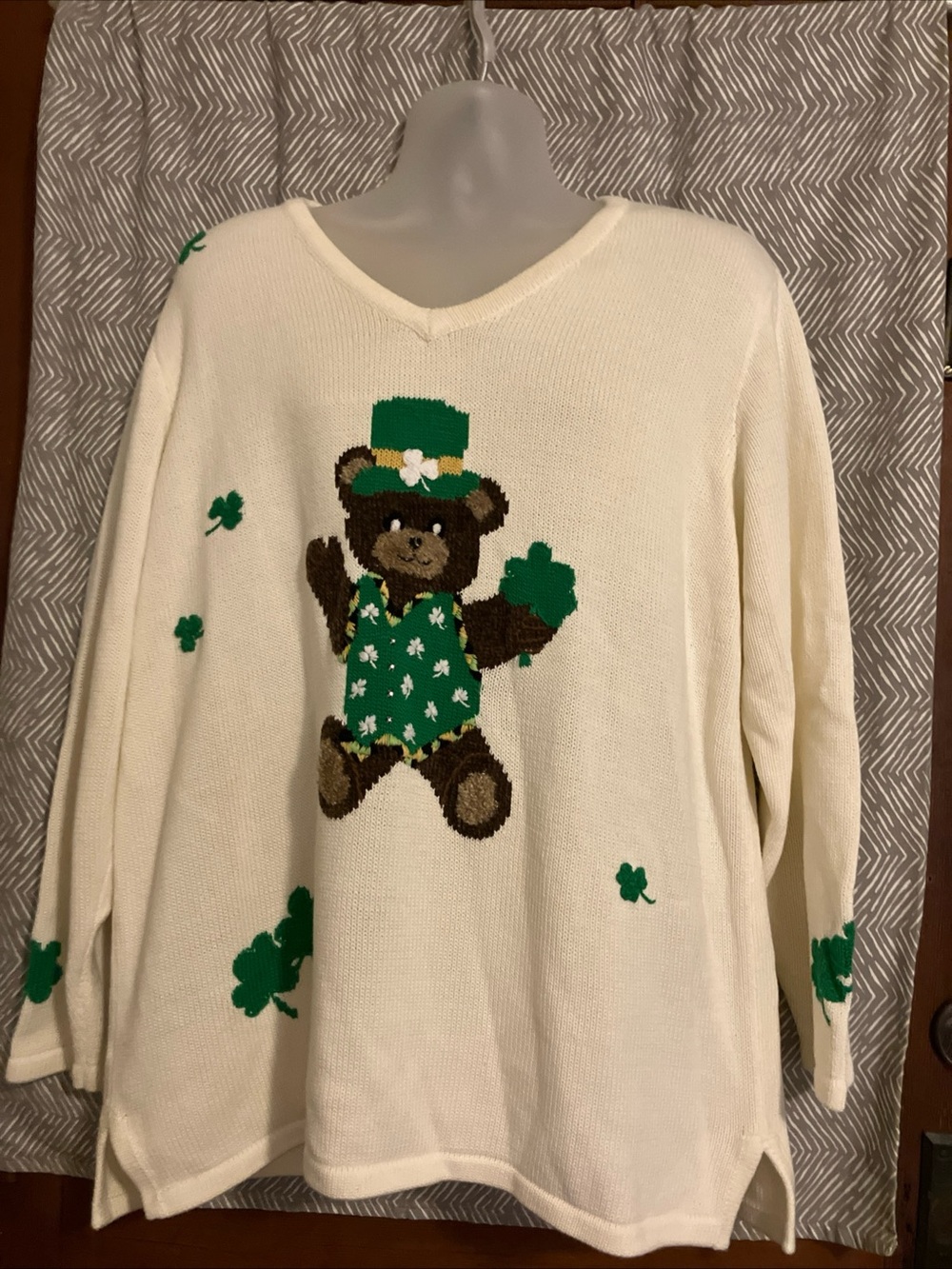 the quacker factory sweater vintage xl st patricks day